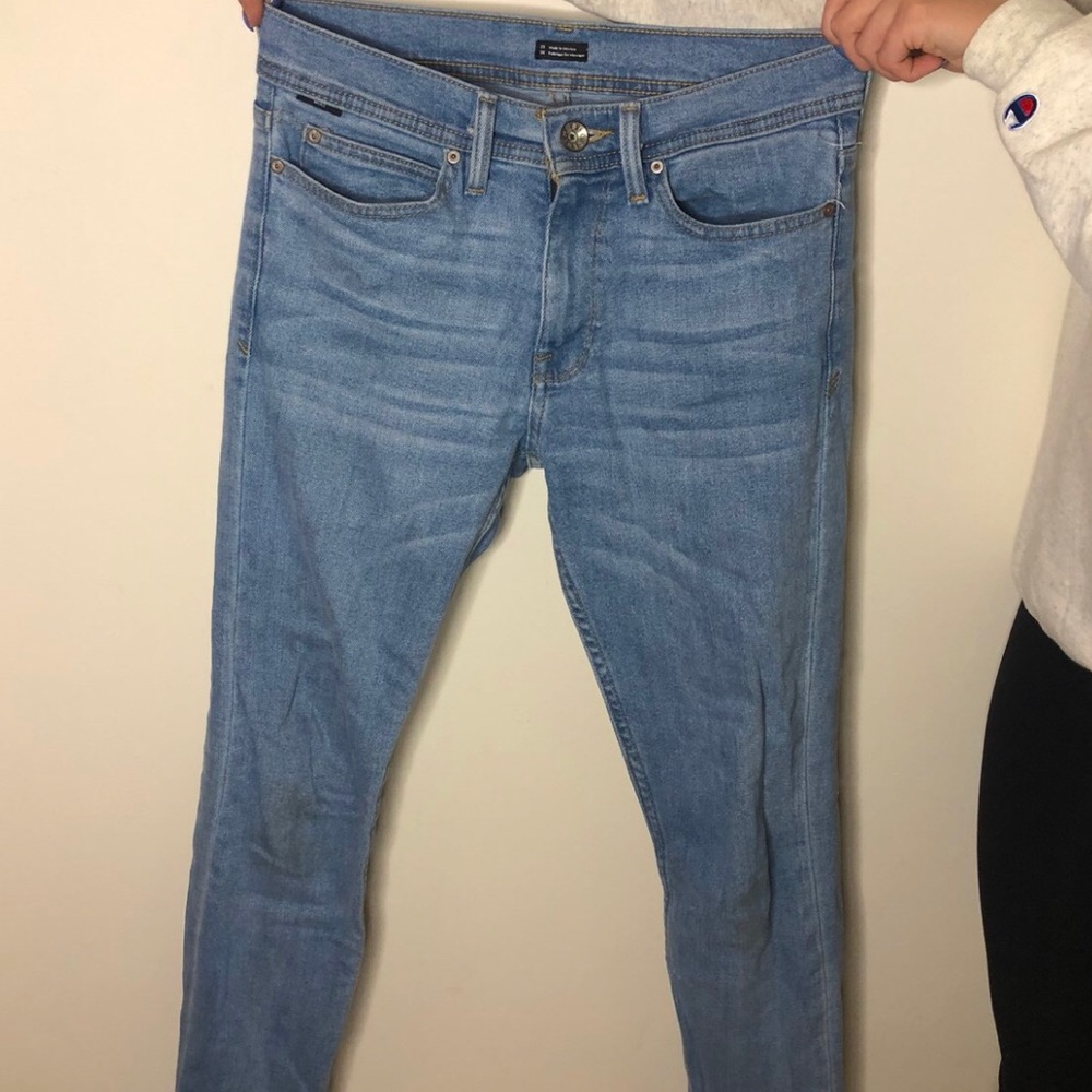 Trendy blue jeans